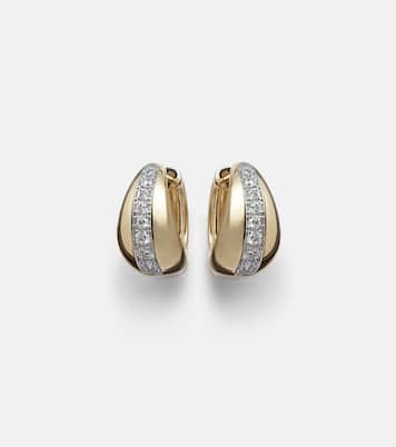 Ohrringe Pistachio aus 10kt Gelbgold mit Diamanten | Stone and Strand