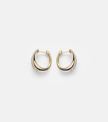 Ohrringe Pistachio aus 10kt Gelbgold mit Diamanten | Stone and Strand