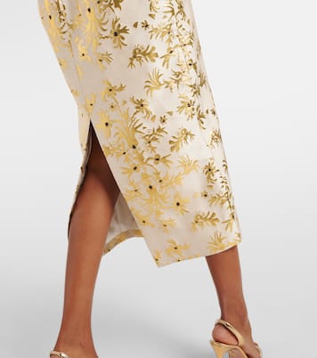 Off-Shoulder-Midikleid Amina aus einem Seidengemisch | Markarian
