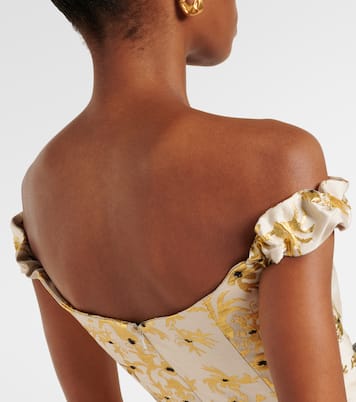 Off-Shoulder-Midikleid Amina aus einem Seidengemisch | Markarian