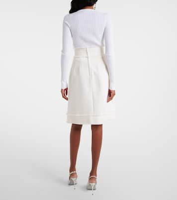 Falda midi de tweed de mezcla de lana | Dolce&Gabbana