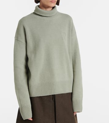 Ami De Cœur wool and cashmere turtleneck sweater | Ami Paris