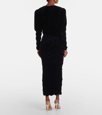 Robe longue Anglette en velours | Costarellos