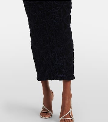 Robe longue Anglette en velours | Costarellos