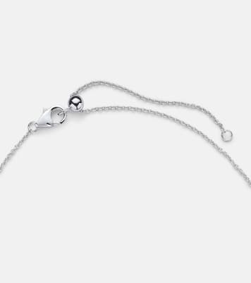 Choker en or blanc 18 ct, émeraudes et diamants | Kamyen