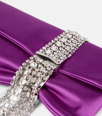 Clutch Zandra in raso con cristalli | Jimmy Choo