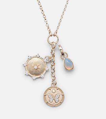 Collana Forever & Always in oro 18kt con diamanti e opale | FoundRae