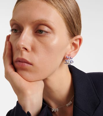 Orecchini Tulip in oro bianco 18kt con diamanti | Kamyen