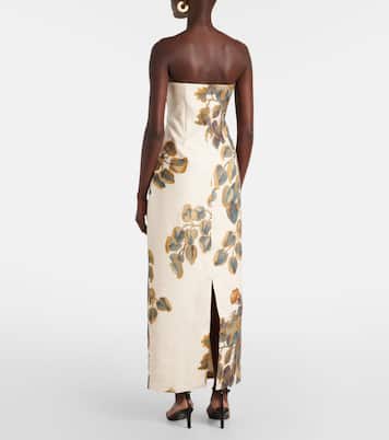 Evalita floral linen bustier dress | SIR