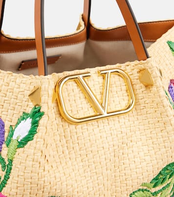 Borsa VLogo Medium in rafia | Valentino Garavani
