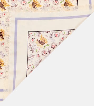 Foulard in twill di seta con stampa | Valentino
