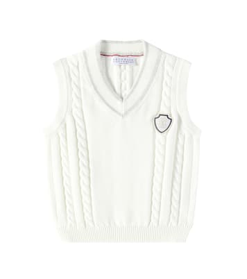 Pullover senza maniche in cotone | Brunello Cucinelli Kids