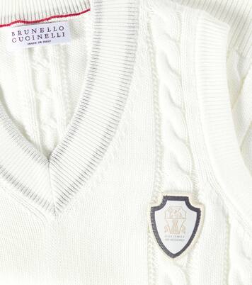 Pullover senza maniche in cotone | Brunello Cucinelli Kids