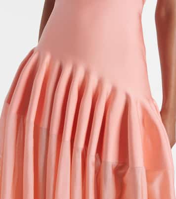 Pleated strapless maxi dress | Alaïa