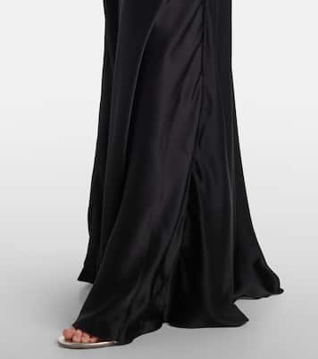 Sequined lace-trimmed satin gown | Rodarte