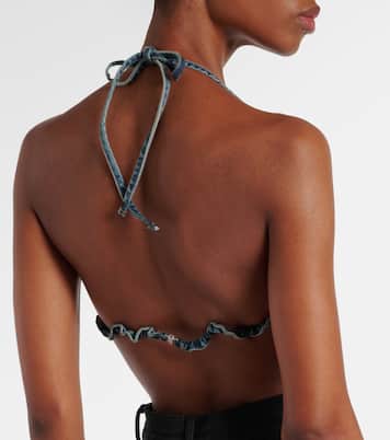 Denim bralette | Rick Owens