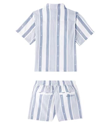 Set aus Hemd und Shorts aus einem Leinengemisch | Givenchy Kids