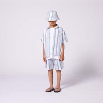 Set aus Hemd und Shorts aus einem Leinengemisch | Givenchy Kids