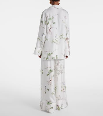 Camicia in seta con stampa floreale | Erdem