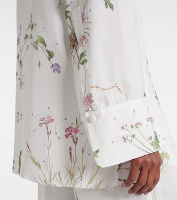 Camicia in seta con stampa floreale | Erdem