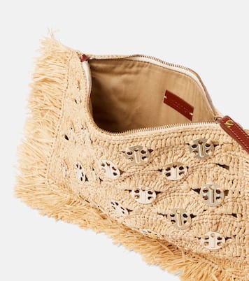 Pochette en raphia à ornements | Rabanne