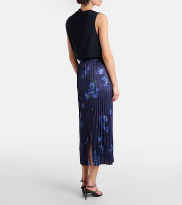 Plissierter Midirock Poppy Blur | Vince