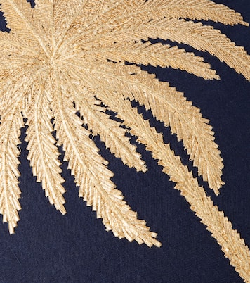 Cuscino Tropical in lino con ricamo | Les-Ottomans