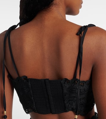 Top raccouci Rhiannon brodé en coton | Zimmermann