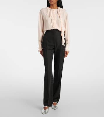 Ruffled silk blouse | McQueen