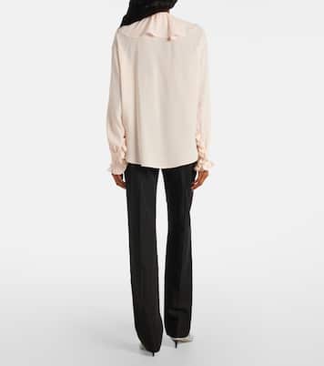 Ruffled silk blouse | McQueen
