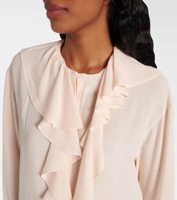 Ruffled silk blouse | McQueen