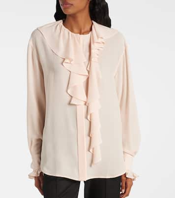 Ruffled silk blouse | McQueen