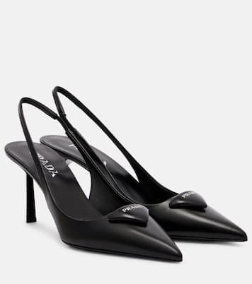 Slingback-Pumps aus Leder | Prada