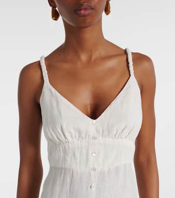 Vestido midi Janet de lino | Velvet