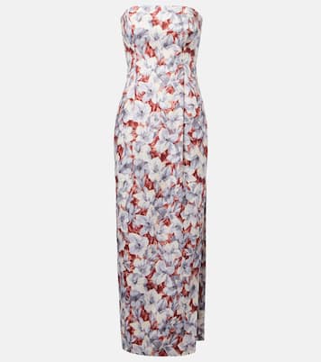 Robe longue Rosalie en lin à fleurs | Posse