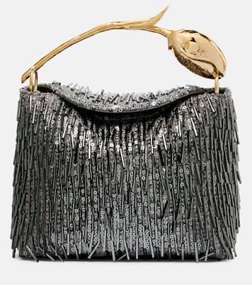 حقيبة يد مزينة بالترتر Bloom Mini | Erdem