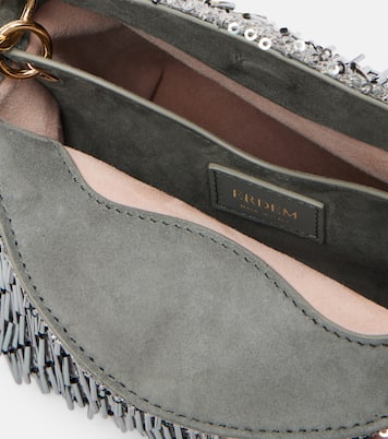 حقيبة يد مزينة بالترتر Bloom Mini | Erdem