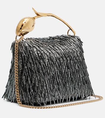 حقيبة يد مزينة بالترتر Bloom Mini | Erdem