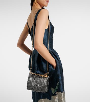 حقيبة يد مزينة بالترتر Bloom Mini | Erdem