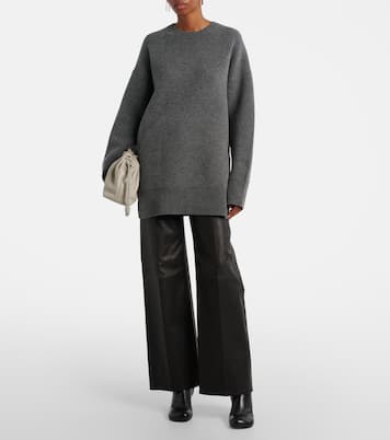 Le Slim Palazzo high-rise leather pants | Frame