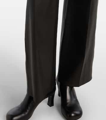 Le Slim Palazzo high-rise leather pants | Frame