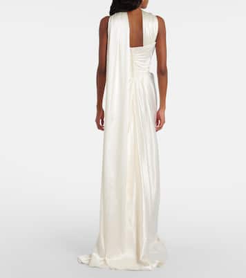 Vixen scarf-detail draped silk-blend gown | Vivienne Westwood