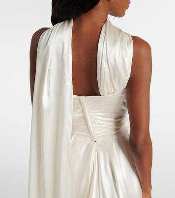 Vixen scarf-detail draped silk-blend gown | Vivienne Westwood