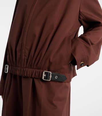Belted cotton and silk twill blouson | Loewe