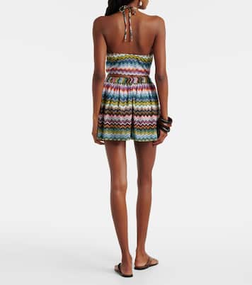 Zig Zag lamé Bermuda shorts | Missoni