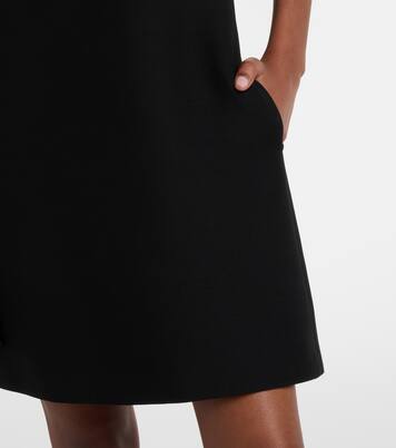 Crepe Couture feather-trimmed minidress | Valentino