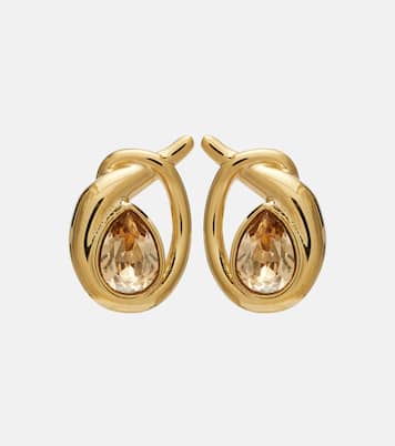 Looped crystal-embellished earrings | Oscar de la Renta