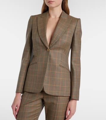 Country Check羊毛西装式外套 | McQueen