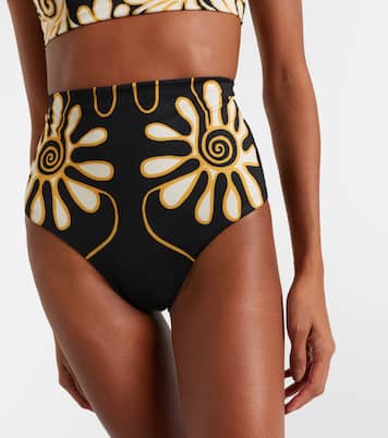 Elisa printed high-rise bikini bottoms | Cala de la Cruz