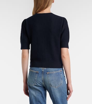 Ladder pointelle cashmere cardigan | Frame